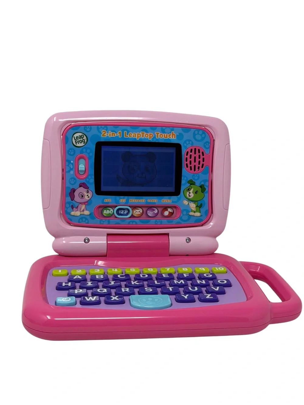 Leap Frog 2 in 1 Leaptop Touch Learning Educational  Kids Toy Pink Laptop EUC